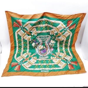 Hermès silk scarf is the "Aux Champs" (At the fields) design